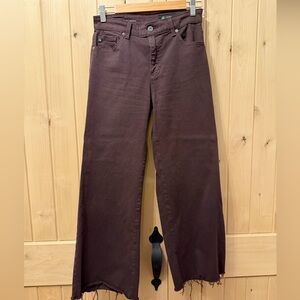 AG Saige wide leg crop Brown Jeans size 25
